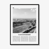Gloucestershire Print Black and White, Gloucestershire Wall Art, Gloucestershire Poster, Gloucestershire Photo, Gloucestershire Map, England