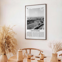 Gloucestershire Print Black and White, Gloucestershire Wall Art, Gloucestershire Poster, Gloucestershire Photo, Gloucestershire Map, England