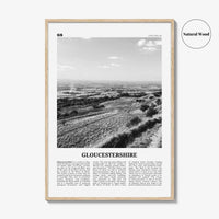 Gloucestershire Print Black and White, Gloucestershire Wall Art, Gloucestershire Poster, Gloucestershire Photo, Gloucestershire Map, England