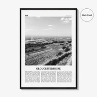 Gloucestershire Print Black and White, Gloucestershire Wall Art, Gloucestershire Poster, Gloucestershire Photo, Gloucestershire Map, England