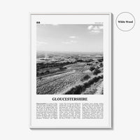 Gloucestershire Print Black and White, Gloucestershire Wall Art, Gloucestershire Poster, Gloucestershire Photo, Gloucestershire Map, England