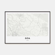 Goa Map Landscape Poster
