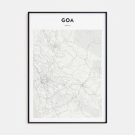 Goa Map Portrait Poster