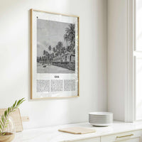 Goa Print Black and White No 1, Goa Wall Art, Goa Poster, Goa Photo, Goa Wall Décor, India, Konkan, Panaji