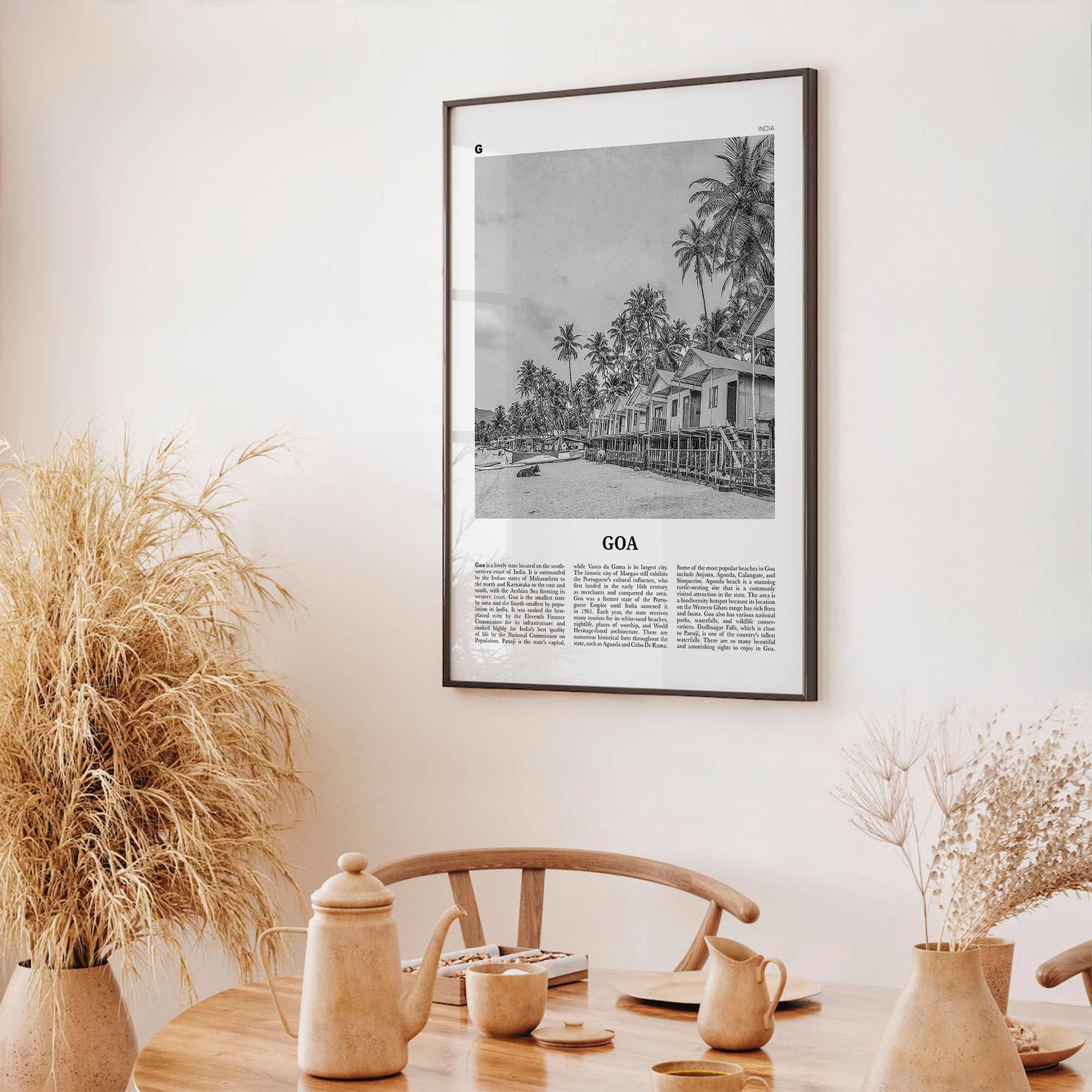 Goa Print Black and White No 1, Goa Wall Art, Goa Poster, Goa Photo, Goa Wall Décor, India, Konkan, Panaji
