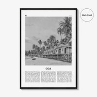 Goa Print Black and White No 1, Goa Wall Art, Goa Poster, Goa Photo, Goa Wall Décor, India, Konkan, Panaji