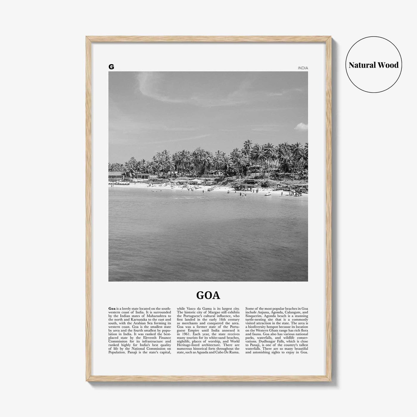 Goa Print Black and White No 2, Goa Wall Art, Goa Poster, Goa Photo, Goa Wall Décor, India, Konkan, Panaji