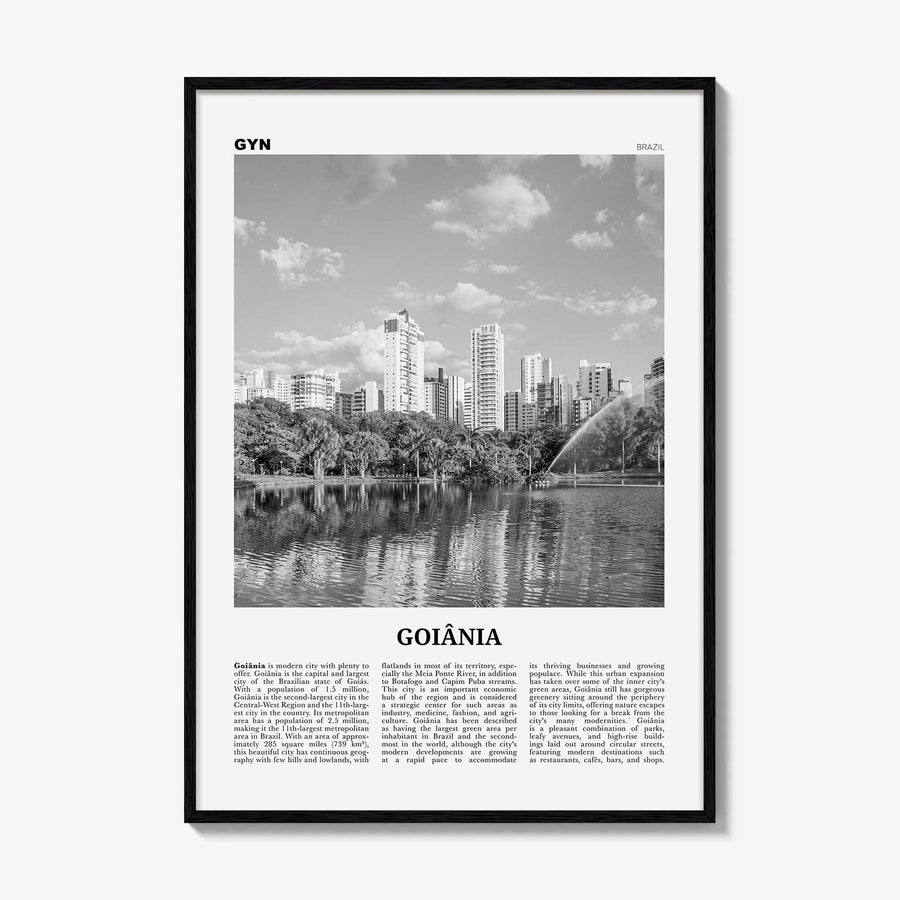 Goiania Print Black and White, Goiania Wall Art, Goiânia Poster, Goiânia Photo, Goiânia Wall Decor, Brazil, Brasil, South America