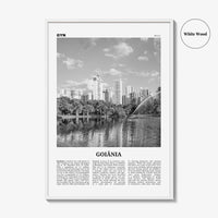 Goiania Print Black and White, Goiania Wall Art, Goiânia Poster, Goiânia Photo, Goiânia Wall Decor, Brazil, Brasil, South America