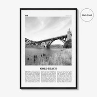 Gold Beach Print Black and White, Gold Beach Wall Art, Gold Beach Poster, Gold Beach Photo, Gold Beach Décor, Gold Beach Map, Oregon, USA