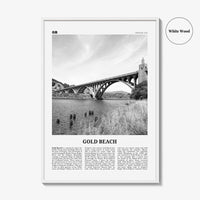 Gold Beach Print Black and White, Gold Beach Wall Art, Gold Beach Poster, Gold Beach Photo, Gold Beach Décor, Gold Beach Map, Oregon, USA