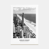 Gold Coast Portrait B&W Poster