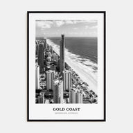 Gold Coast Portrait B&W Poster