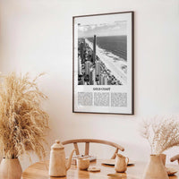 Gold Coast Print Black and White, Gold Coast Wall Art, Gold Coast Poster, Gold Coast Photo, Queensland, Australia, Oceania, Surfers Paradise