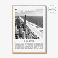 Gold Coast Print Black and White, Gold Coast Wall Art, Gold Coast Poster, Gold Coast Photo, Queensland, Australia, Oceania, Surfers Paradise