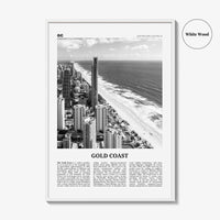 Gold Coast Print Black and White, Gold Coast Wall Art, Gold Coast Poster, Gold Coast Photo, Queensland, Australia, Oceania, Surfers Paradise
