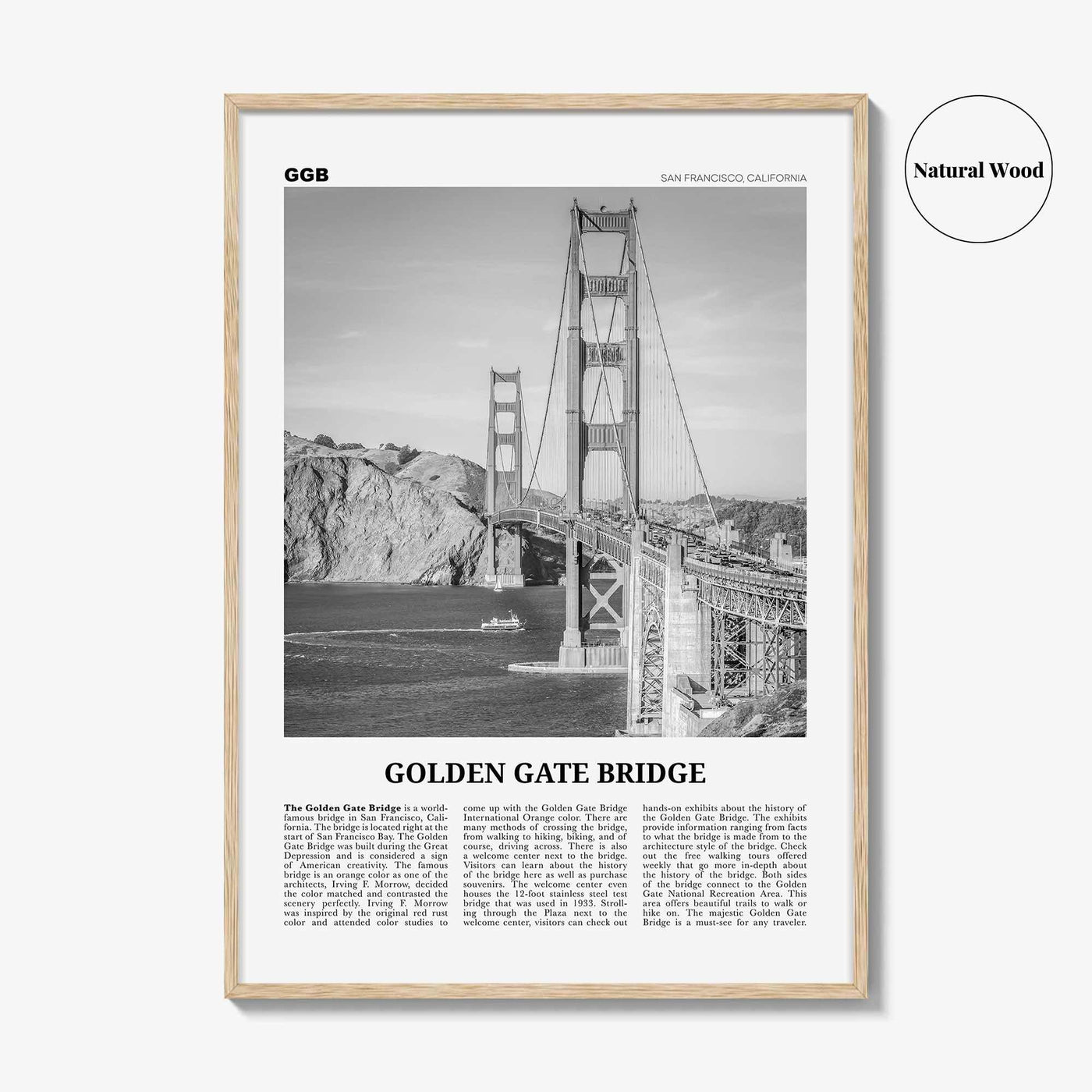 Golden Gate Bridge Print Black and White, Golden Gate Bridge Wall Art, Golden Gate Bridge Poster, Golden Gate Bridge Photo, San Francisco