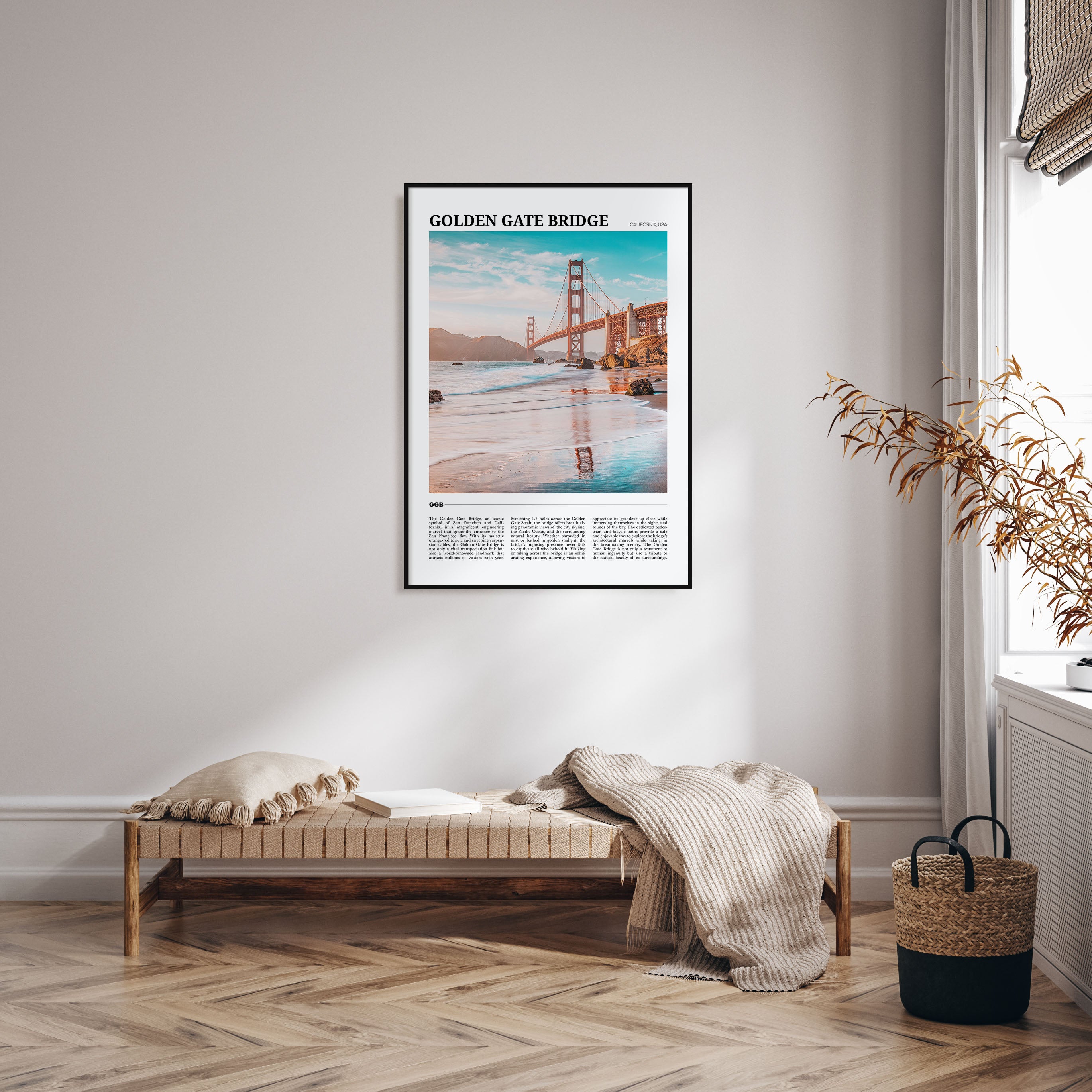 Golden Gate Bridge Travel Color Poster