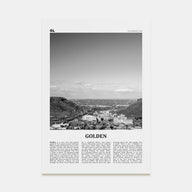 Golden Travel B&W Poster
