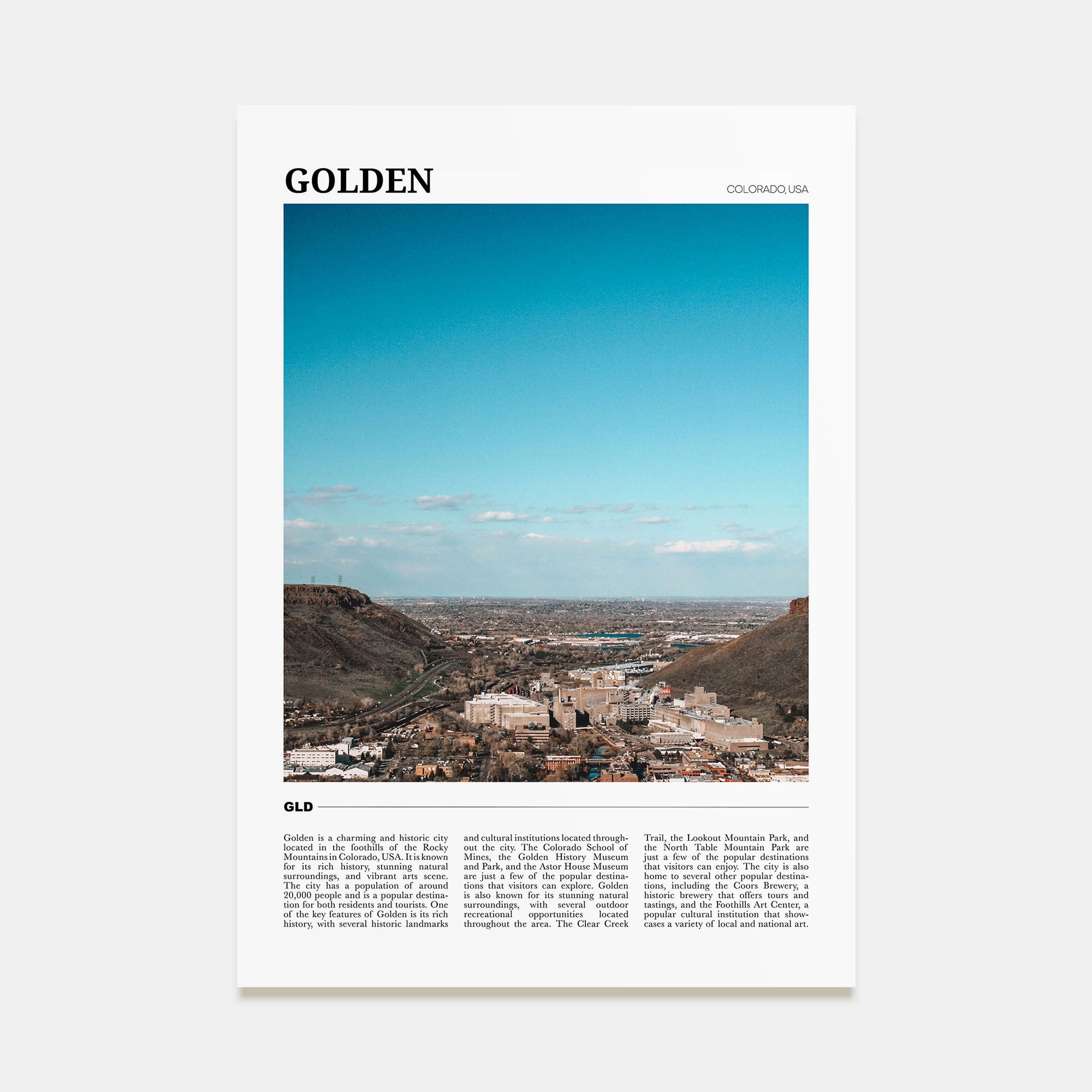 Golden Travel Color Poster
