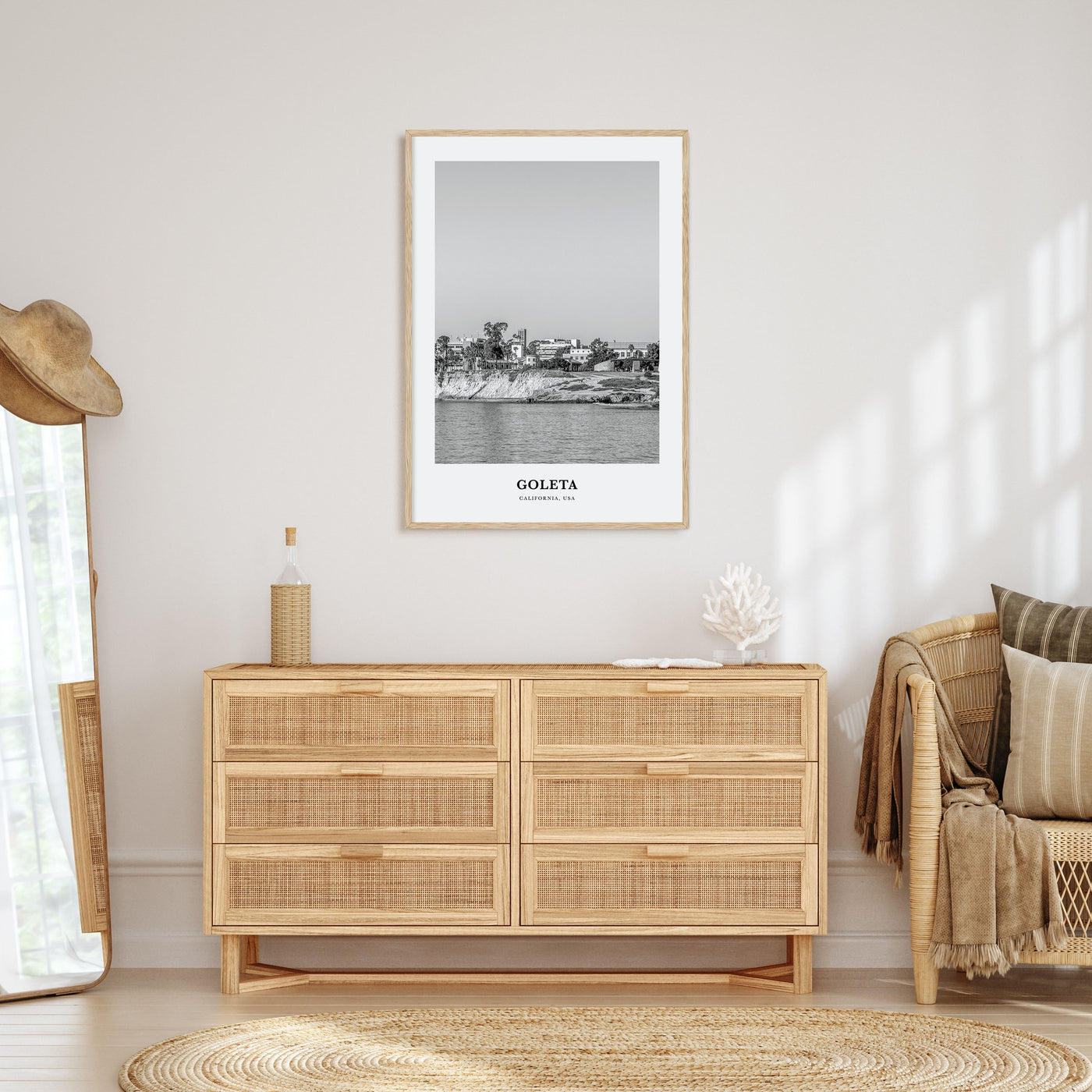 Goleta Portrait B&W Poster