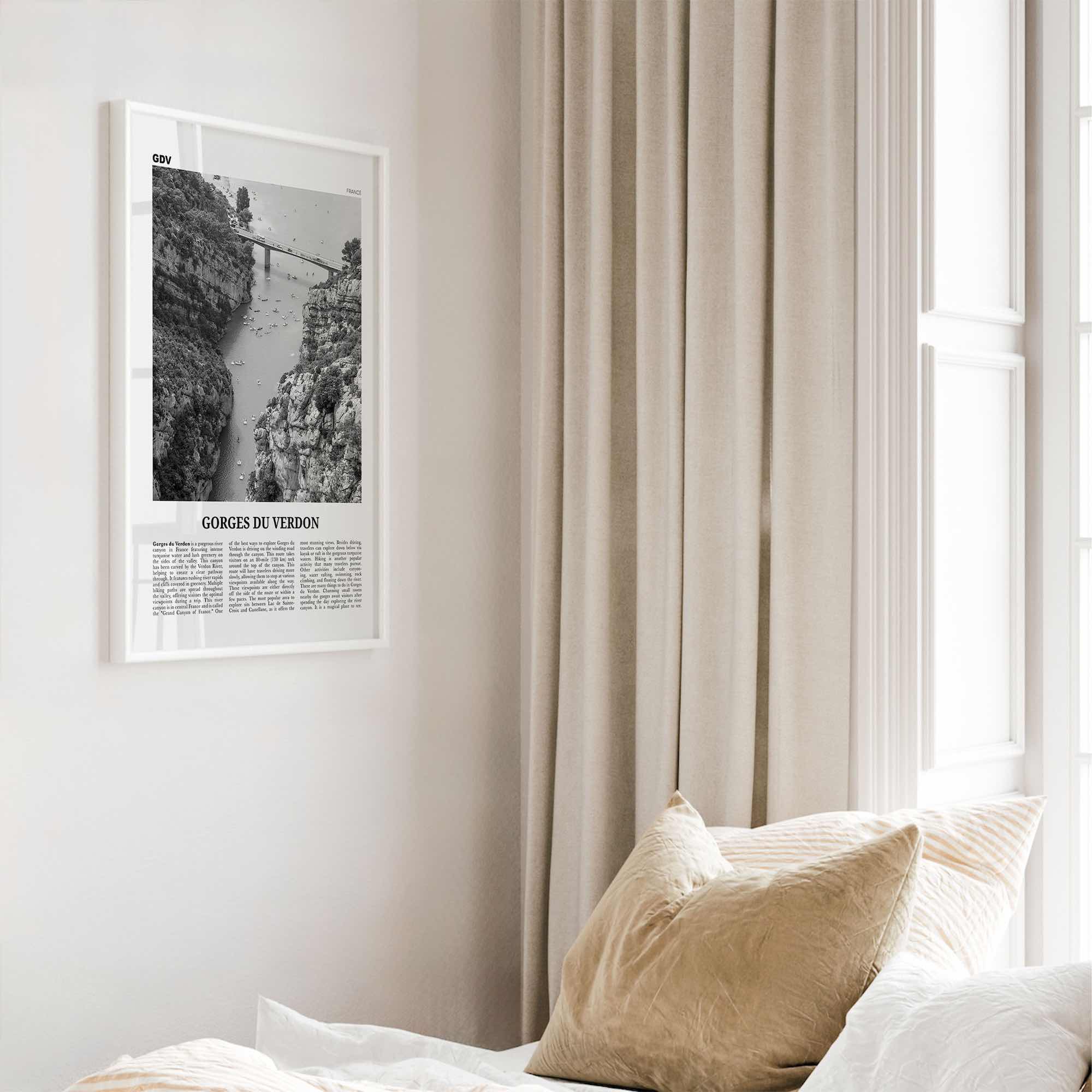 Gorges du Verdon Print Black and White, Gorges du Verdon Wall Art, Gorges du Verdon Poster, Gorges du Verdon Photo, France