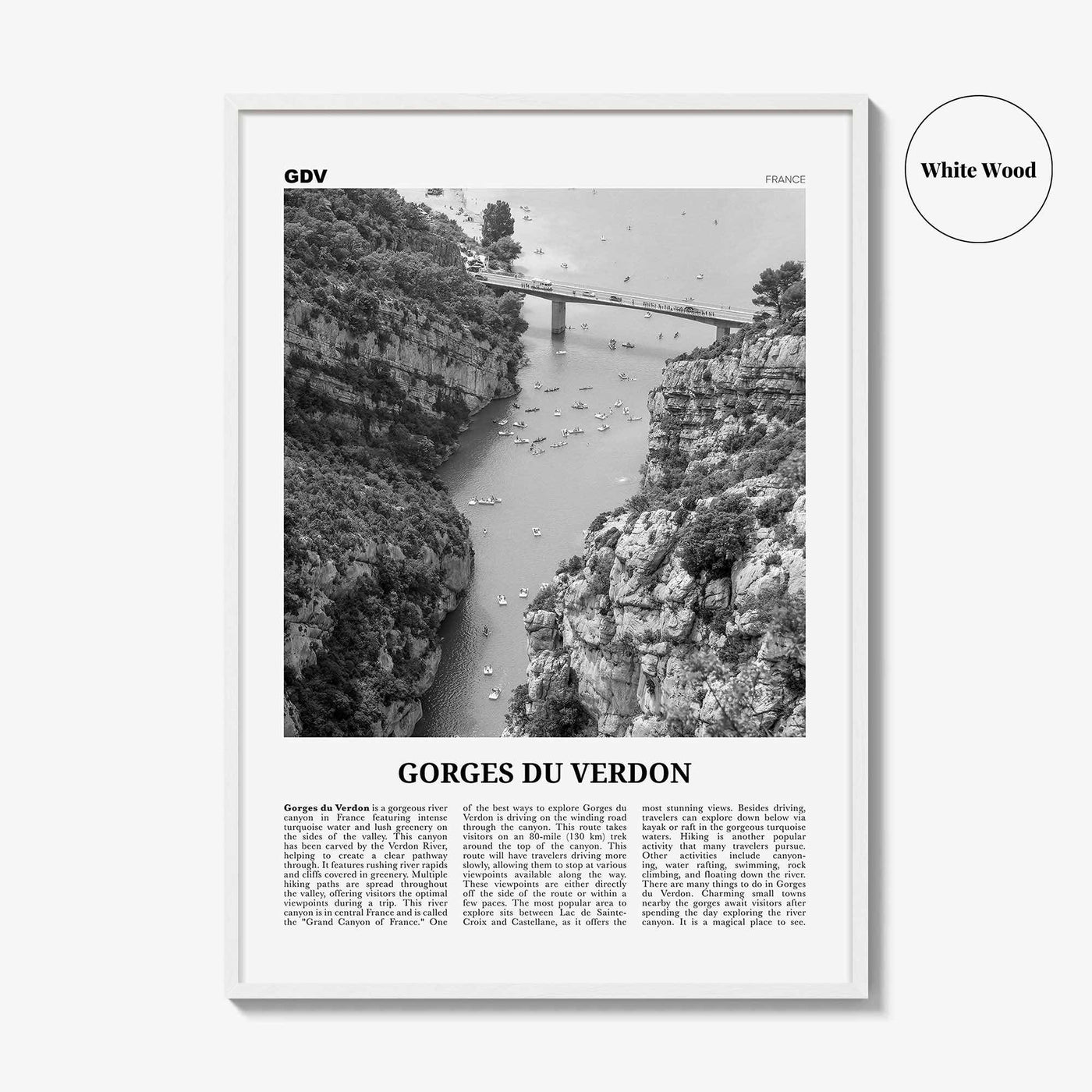 Gorges du Verdon Print Black and White, Gorges du Verdon Wall Art, Gorges du Verdon Poster, Gorges du Verdon Photo, France
