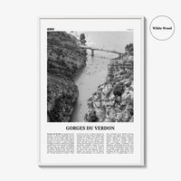 Gorges du Verdon Print Black and White, Gorges du Verdon Wall Art, Gorges du Verdon Poster, Gorges du Verdon Photo, France