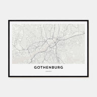 Gothenburg Map Landscape Poster