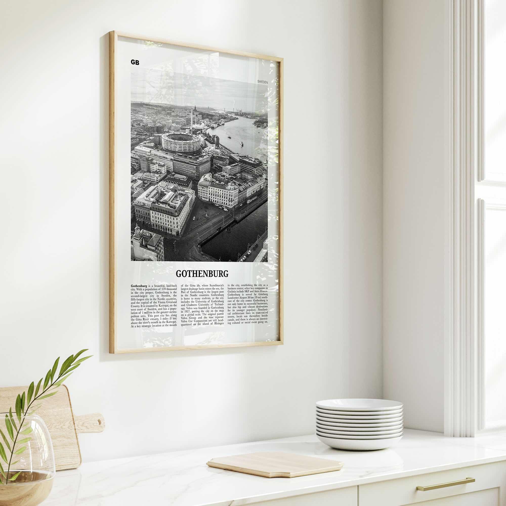 Gothenburg Print Black and White, Gothenburg Wall Art, Gothenburg Poster, Gothenburg Photo, Sweden, Göteborg, Sverige, Europe