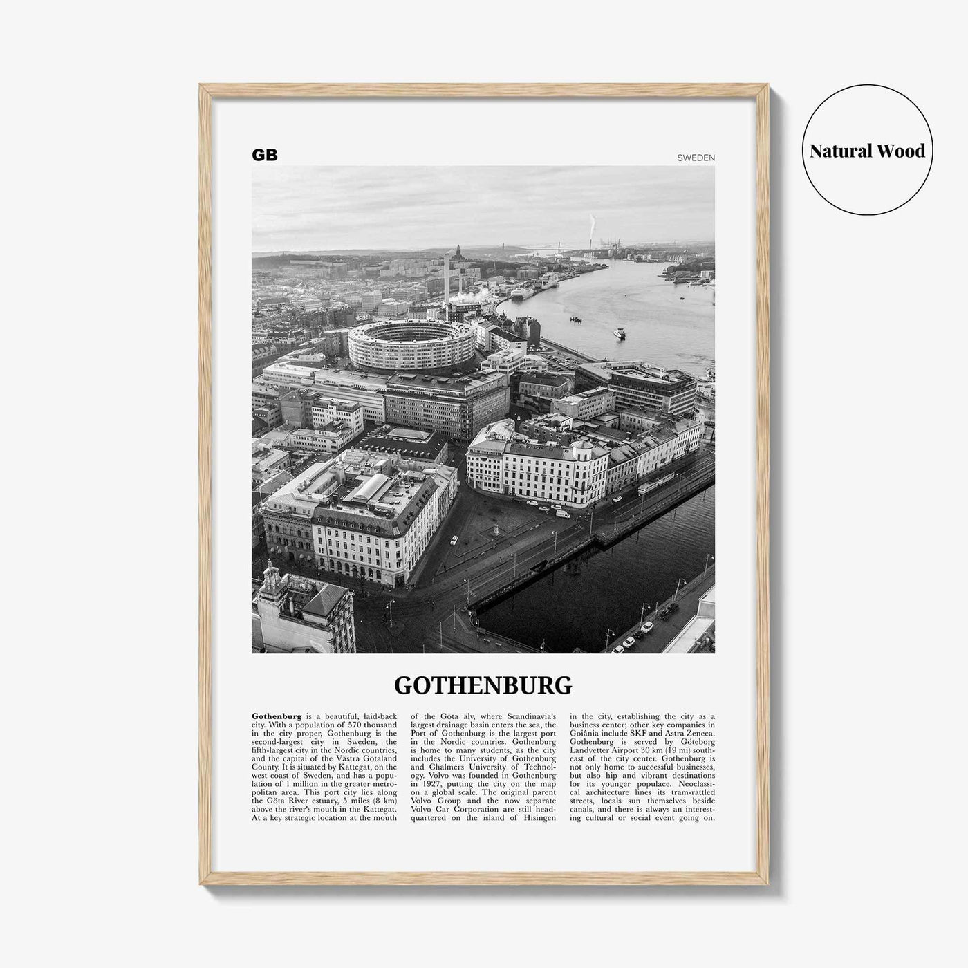 Gothenburg Print Black and White, Gothenburg Wall Art, Gothenburg Poster, Gothenburg Photo, Sweden, Göteborg, Sverige, Europe