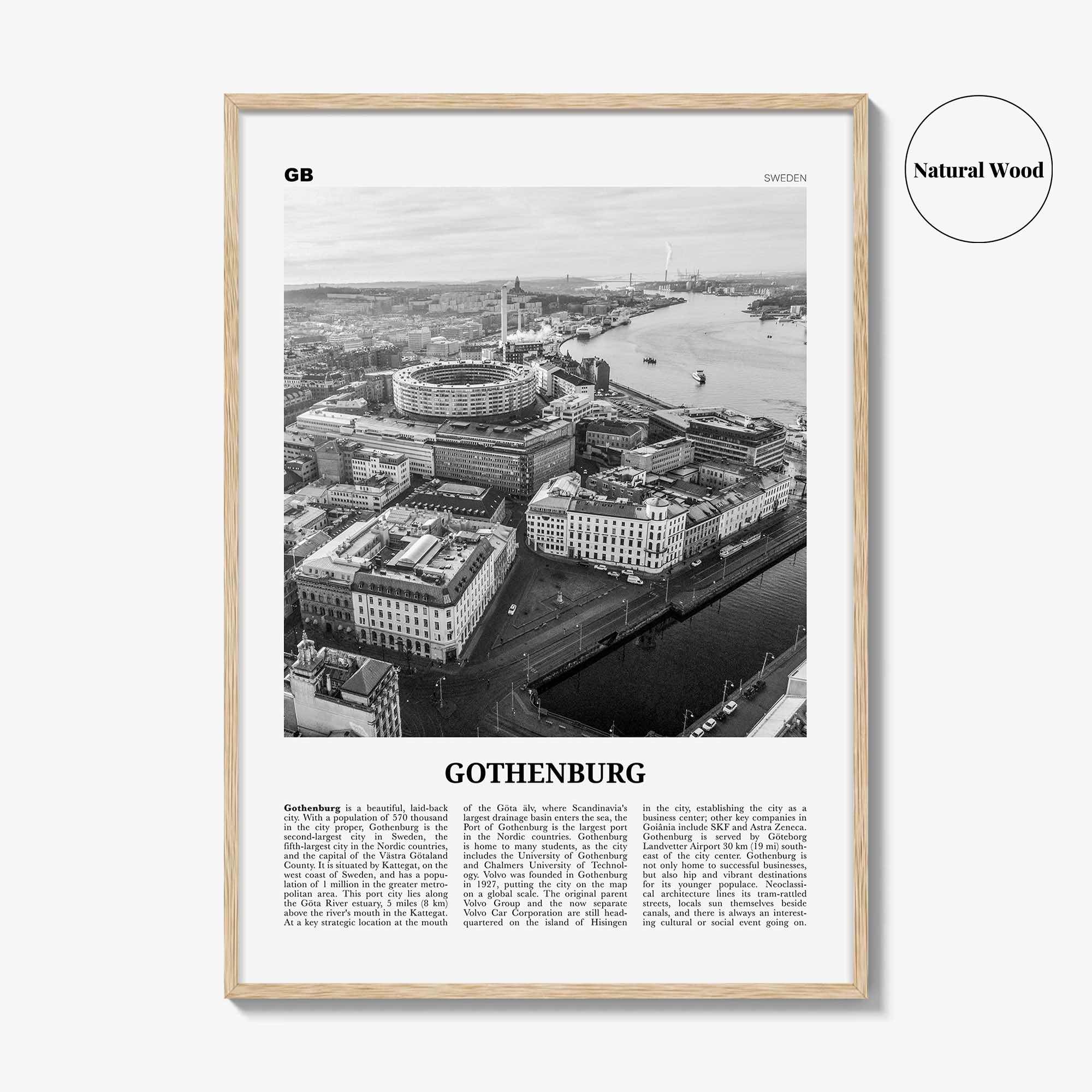 Gothenburg Print Black and White, Gothenburg Wall Art, Gothenburg Poster, Gothenburg Photo, Sweden, Göteborg, Sverige, Europe