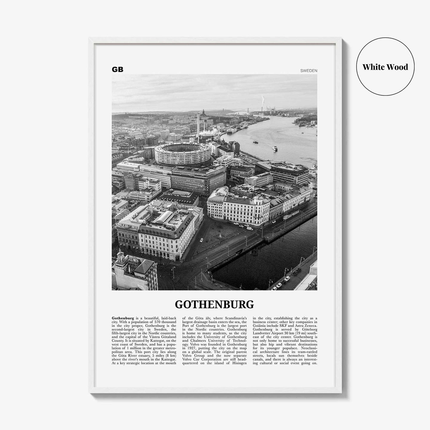 Gothenburg Print Black and White, Gothenburg Wall Art, Gothenburg Poster, Gothenburg Photo, Sweden, Göteborg, Sverige, Europe