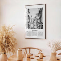 Gottingen Print Black and White, Göttingen Wall Art, Göttingen Poster, Göttingen Photo, Göttingen Wall Décor, Göttingen Map, Germany