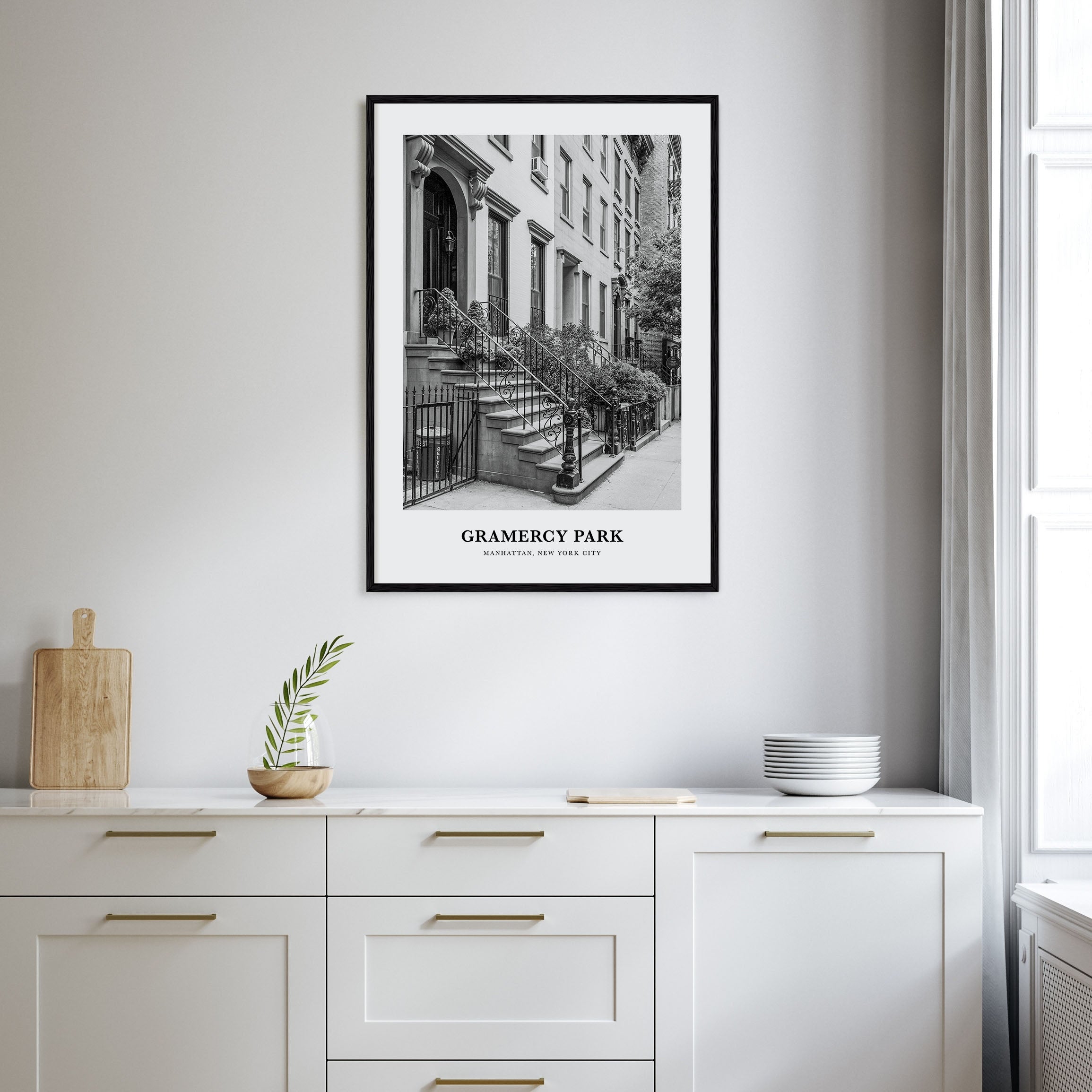 Gramercy Park Portrait B&W Poster