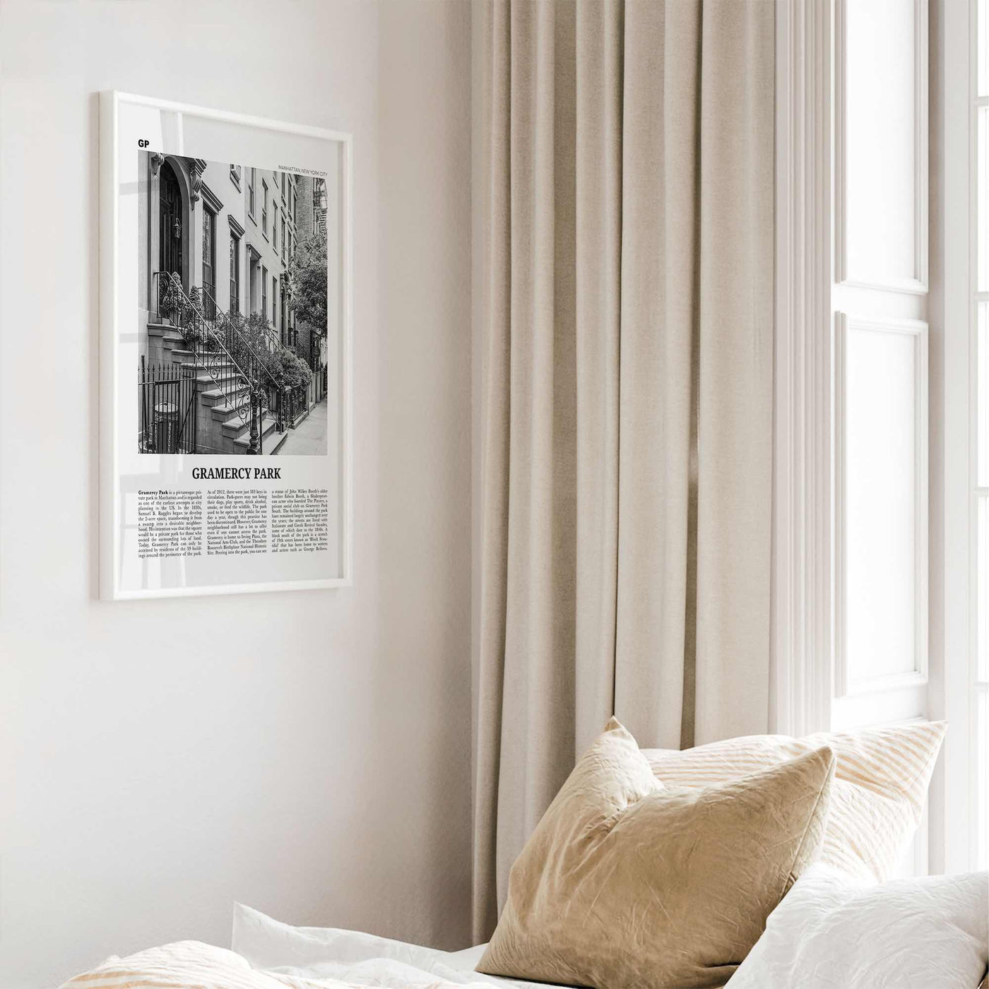 Gramercy Park Print Black and White, Gramercy Park Wall Art, Gramercy Park Poster, Gramercy Park Photo, Gramercy Park Map, New York City