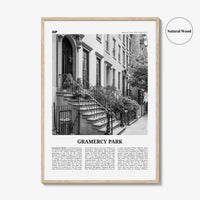 Gramercy Park Print Black and White, Gramercy Park Wall Art, Gramercy Park Poster, Gramercy Park Photo, Gramercy Park Map, New York City