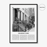 Gramercy Park Print Black and White, Gramercy Park Wall Art, Gramercy Park Poster, Gramercy Park Photo, Gramercy Park Map, New York City