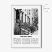 Gramercy Park Print Black and White, Gramercy Park Wall Art, Gramercy Park Poster, Gramercy Park Photo, Gramercy Park Map, New York City
