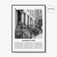 Gramercy Park Print Black and White, Gramercy Park Wall Art, Gramercy Park Poster, Gramercy Park Photo, Gramercy Park Map, New York City