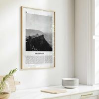 Grampians National Park Print Black and White, Grampians Wall Art, Grampians Poster, Grampians Photo, Grampians Décor, Victoria, Australia