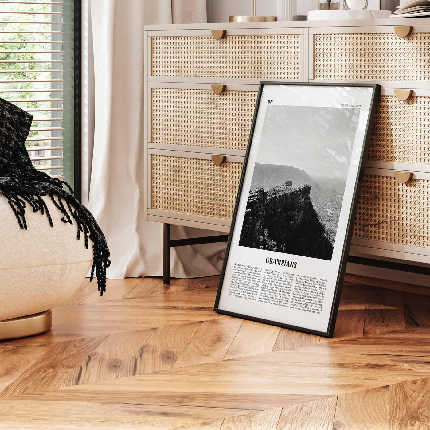 Grampians National Park Print Black and White, Grampians Wall Art, Grampians Poster, Grampians Photo, Grampians Décor, Victoria, Australia