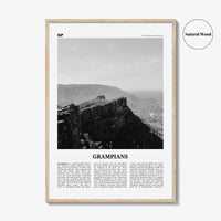 Grampians National Park Print Black and White, Grampians Wall Art, Grampians Poster, Grampians Photo, Grampians Décor, Victoria, Australia