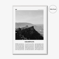 Grampians National Park Print Black and White, Grampians Wall Art, Grampians Poster, Grampians Photo, Grampians Décor, Victoria, Australia