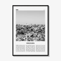 Granada Print Black and White No 1, Granada Wall Art, Granada Poster, Granada Photo, Granada Wall Decor, Andalucia, Spain, España, Europe