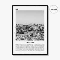 Granada Print Black and White No 1, Granada Wall Art, Granada Poster, Granada Photo, Granada Wall Decor, Andalucia, Spain, España, Europe