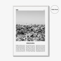Granada Print Black and White No 1, Granada Wall Art, Granada Poster, Granada Photo, Granada Wall Decor, Andalucia, Spain, España, Europe