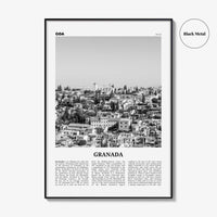 Granada Print Black and White No 1, Granada Wall Art, Granada Poster, Granada Photo, Granada Wall Decor, Andalucia, Spain, España, Europe