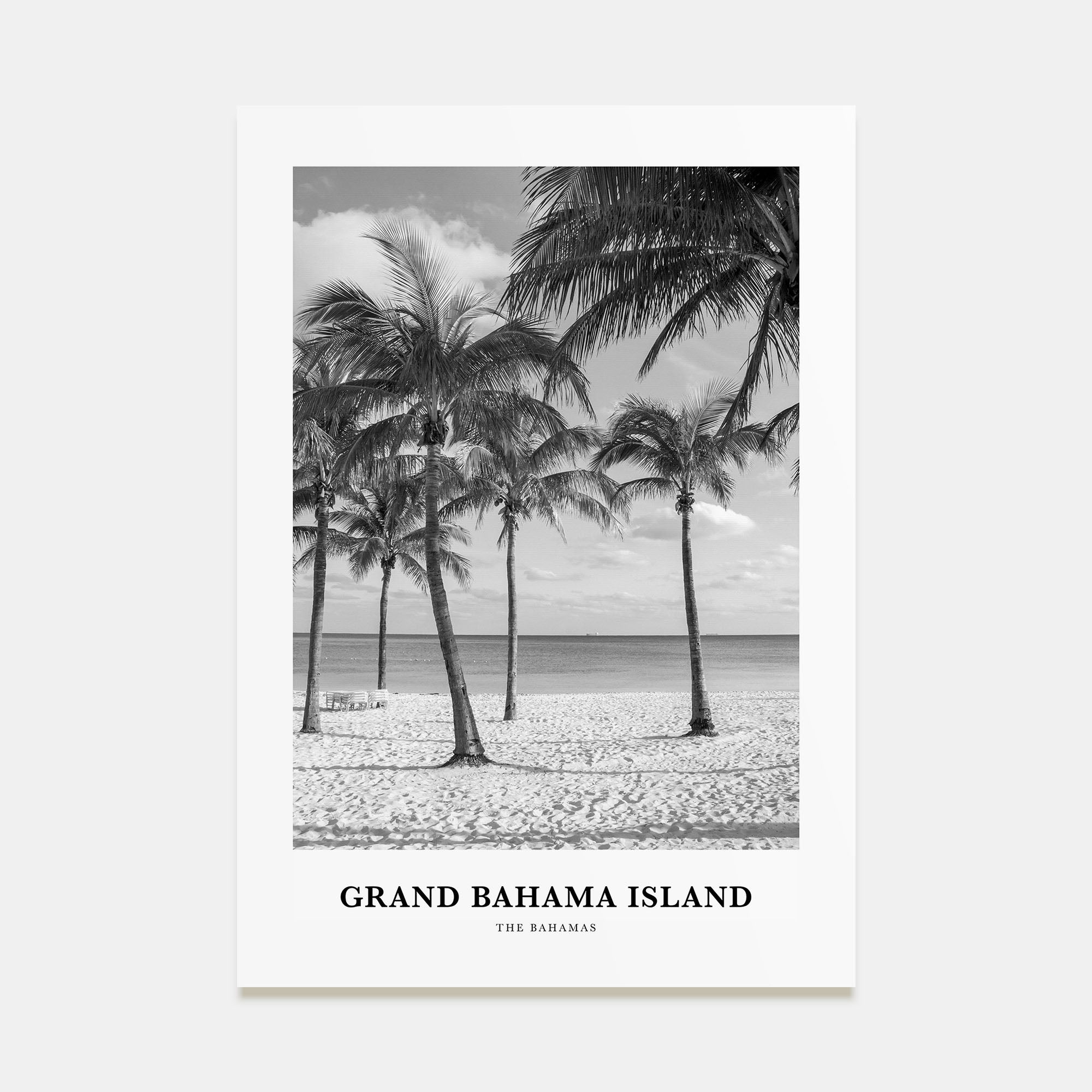 Grand Bahama Island Portrait B&W Poster