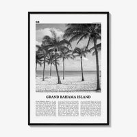 Grand Bahama Island Print Black and White, Grand Bahama Wall Art, Grand Bahama Poster, Grand Bahama Photo, Grand Bahama Wall Décor